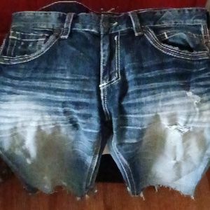 Men's affliction cut off shorts